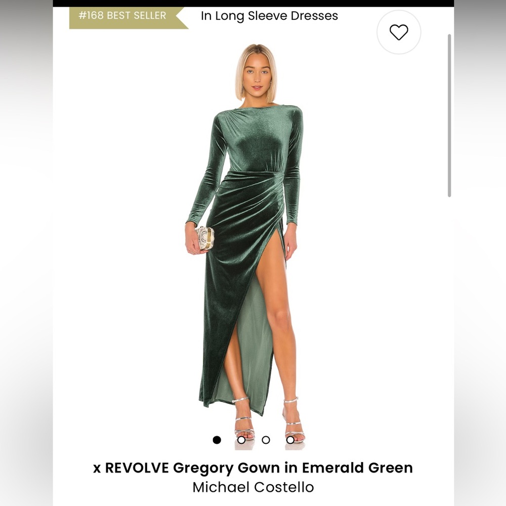 Micheal Costello x revolve Gregory Gown in Emerald Green